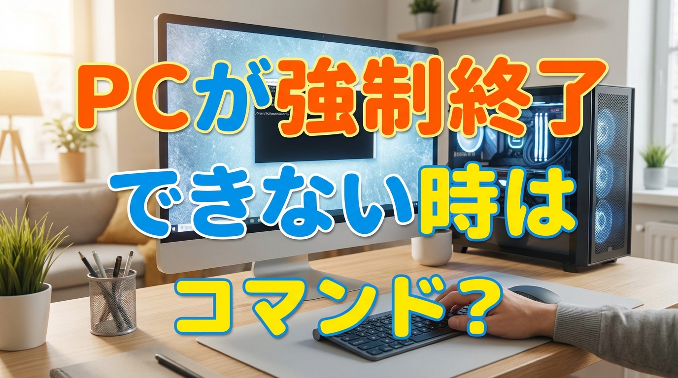 PCが強制終了できない時はコマンド?