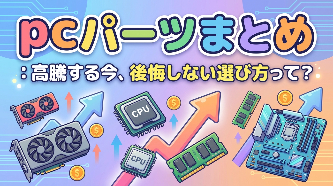 pcパーツまとめ：高騰する今、後悔しない選び方って？