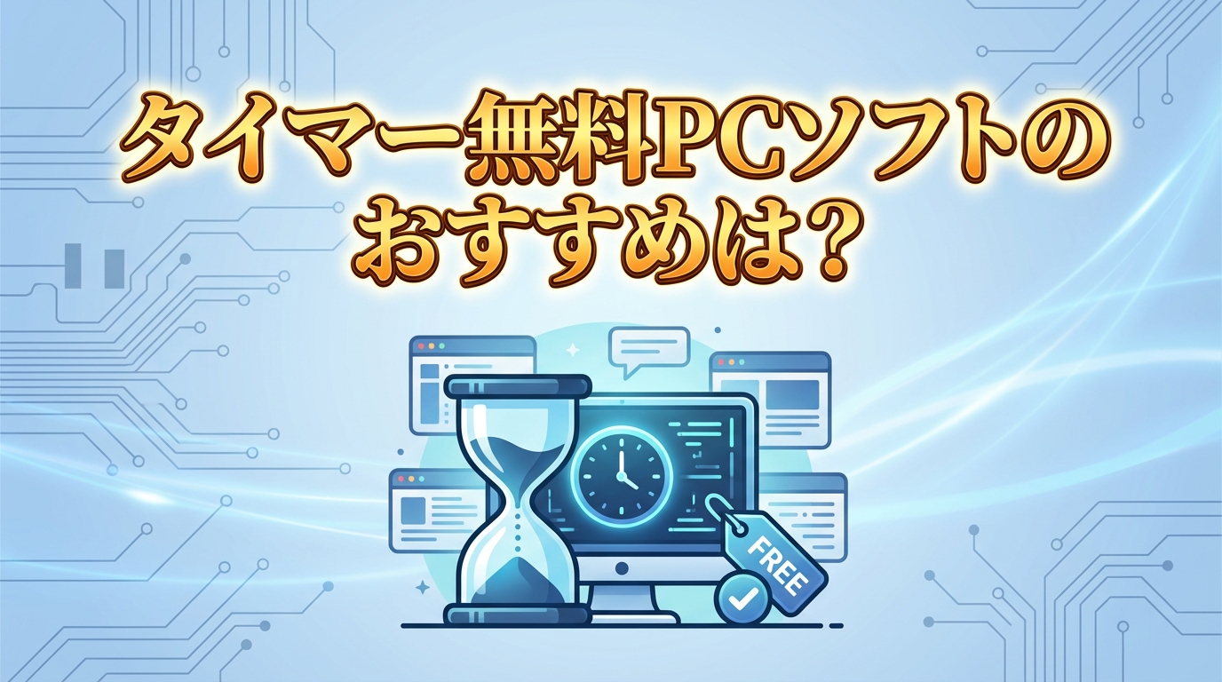 タイマー無料PCソフトのおすすめは？