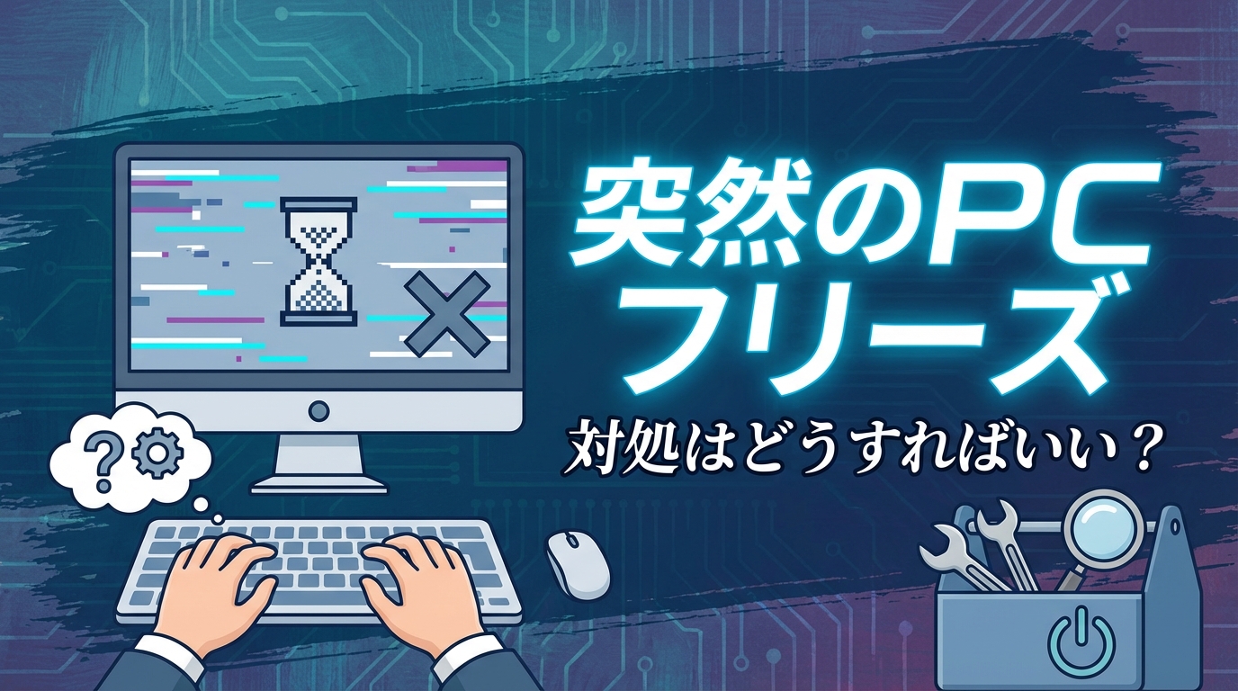 突然のpc フリーズ 対処はどうすればいい？