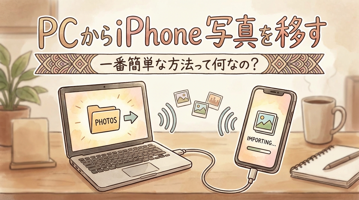 pcからiphone 写真を移す一番簡単な方法って何なの?