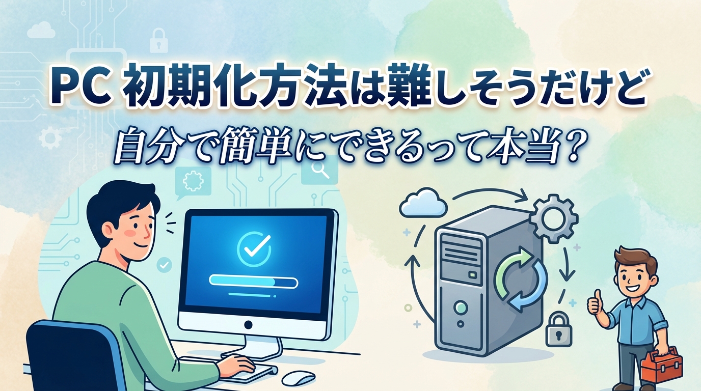pc 初期化方法は難しそうだけど自分で簡単にできるって本当？