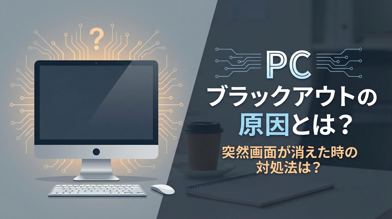 pc ブラックアウトの原因とは?突然画面が消えた時の対処法は?