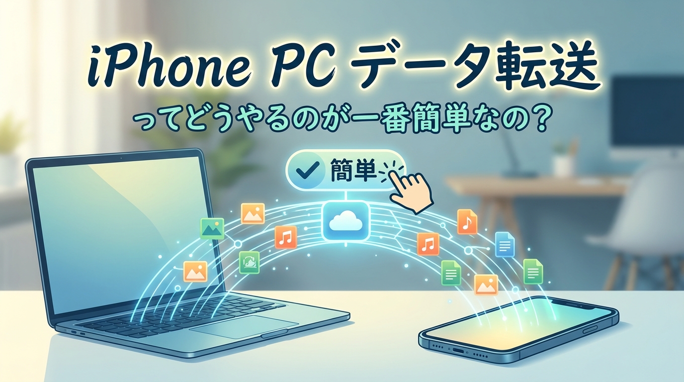 iphone pc データ転送ってどうやるのが一番簡単なの？