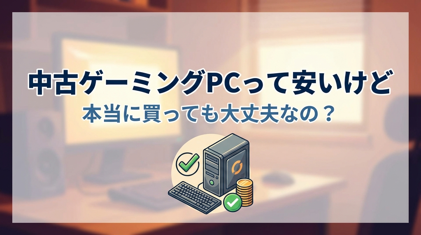 中古ゲーミングpcって安いけど本当に買っても大丈夫なの？