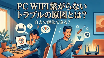 pcのwifiが繋がらないトラブルの原因とは？自力で解決できる？