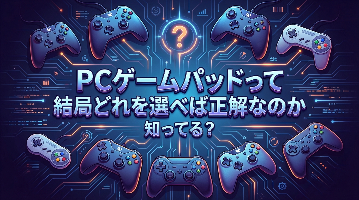 pc ゲームパッドって結局どれを選べば正解なのか知ってる?
