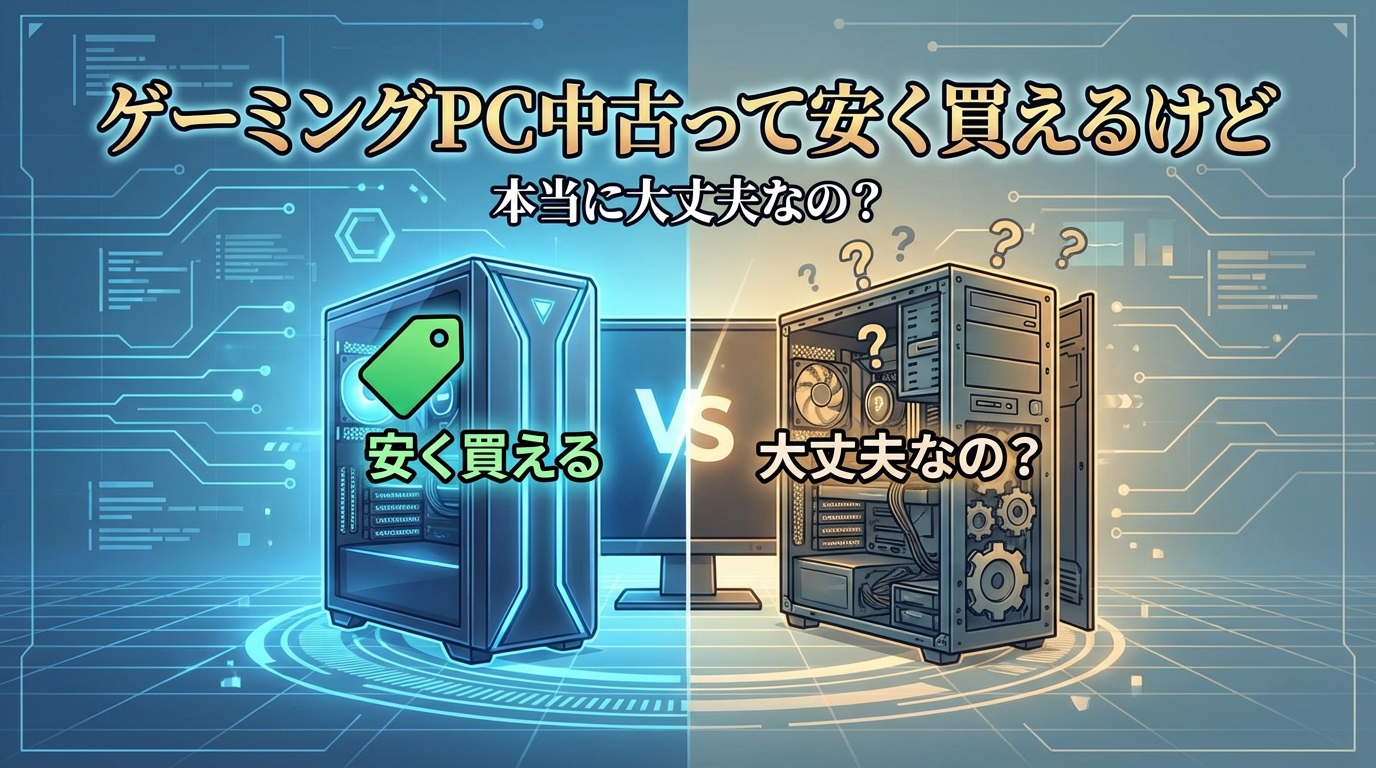 ゲーミングpc中古って安く買えるけど、本当に大丈夫なの?