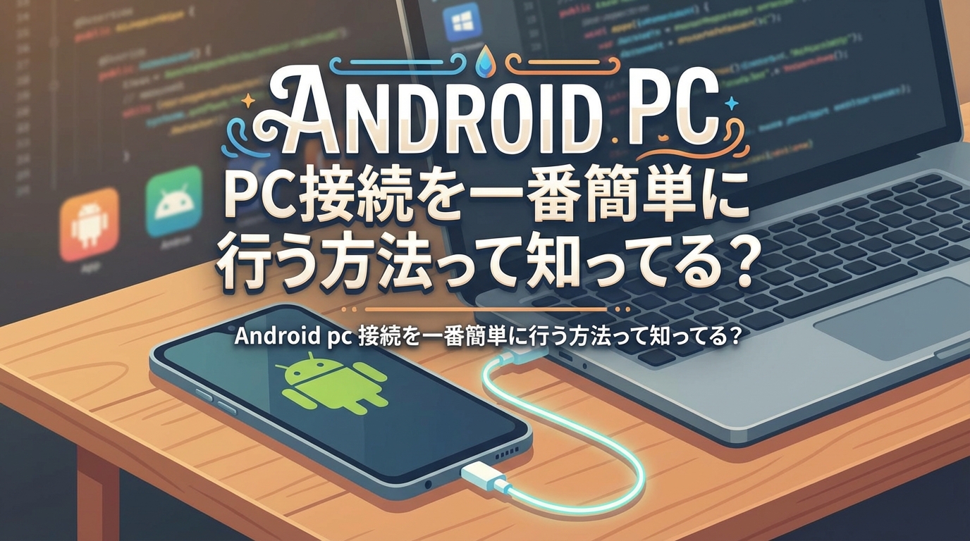 android pc 接続を一番簡単に行う方法って知ってる?