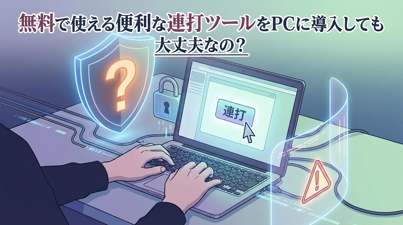 無料で使える便利な連打ツールをpcに導入しても大丈夫なの？