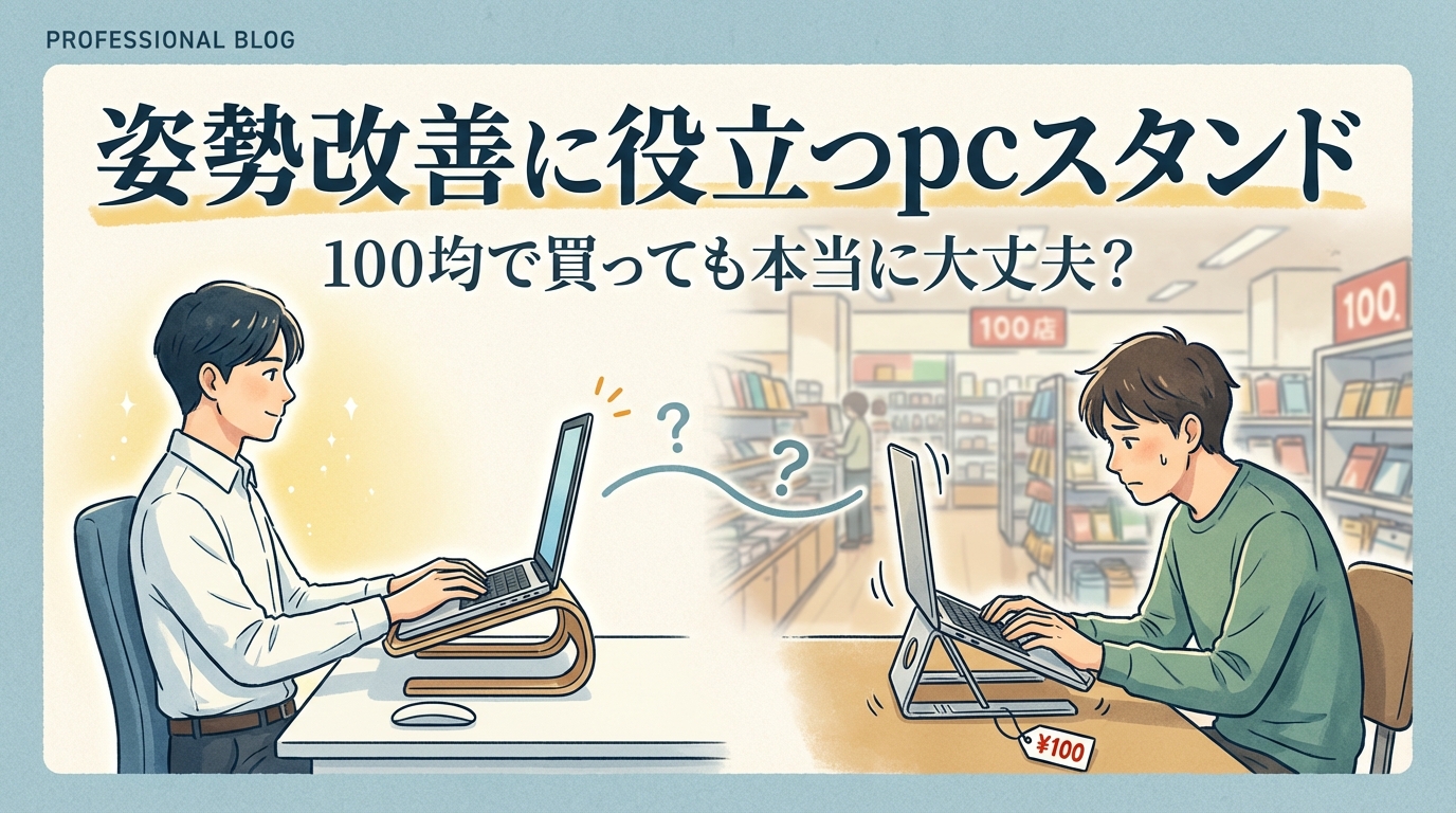 姿勢改善に役立つpcスタンドは100均で買っても本当に大丈夫?
