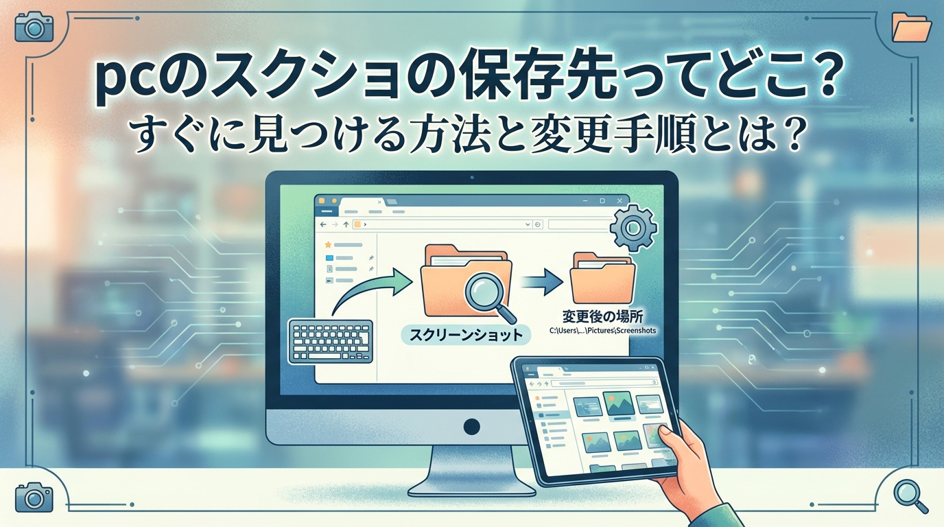 pcのスクショの保存先ってどこ？すぐに見つける方法と変更手順とは？