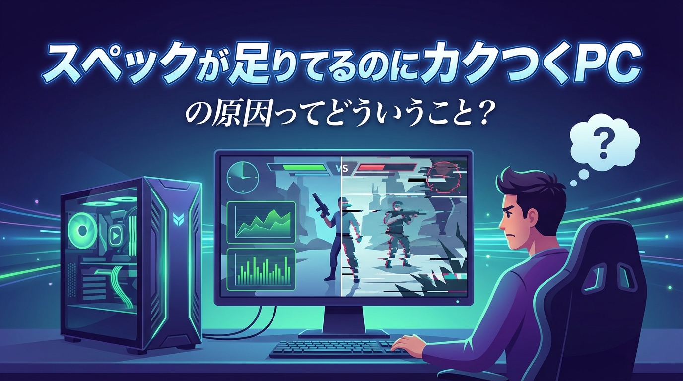 スペックが足りてるのにカクつく pcの原因ってどういうこと?
