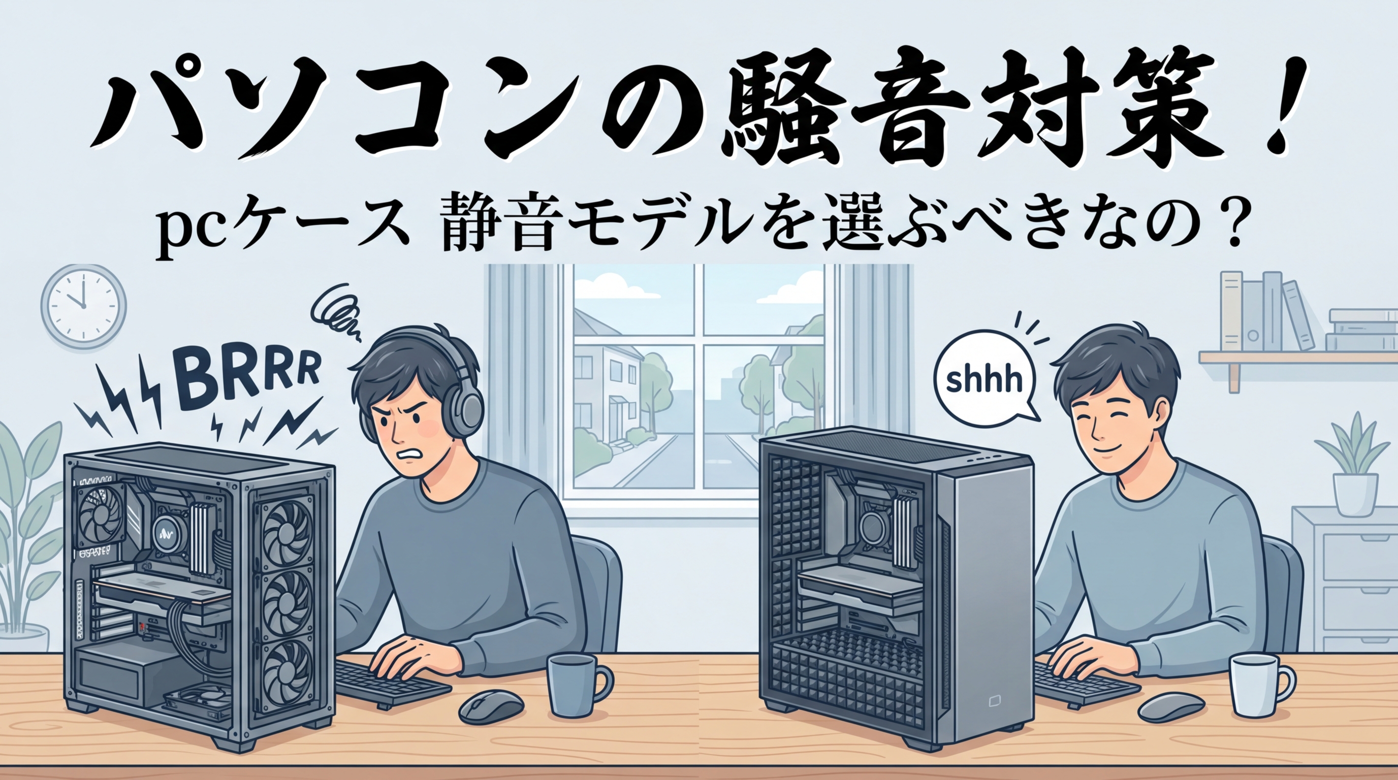 パソコンの騒音対策!pcケース 静音モデルを選ぶべきなの?