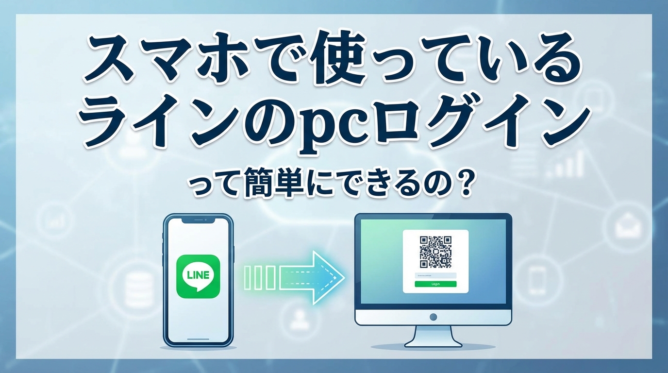 スマホで使っているラインのpcログインって簡単にできるの？
