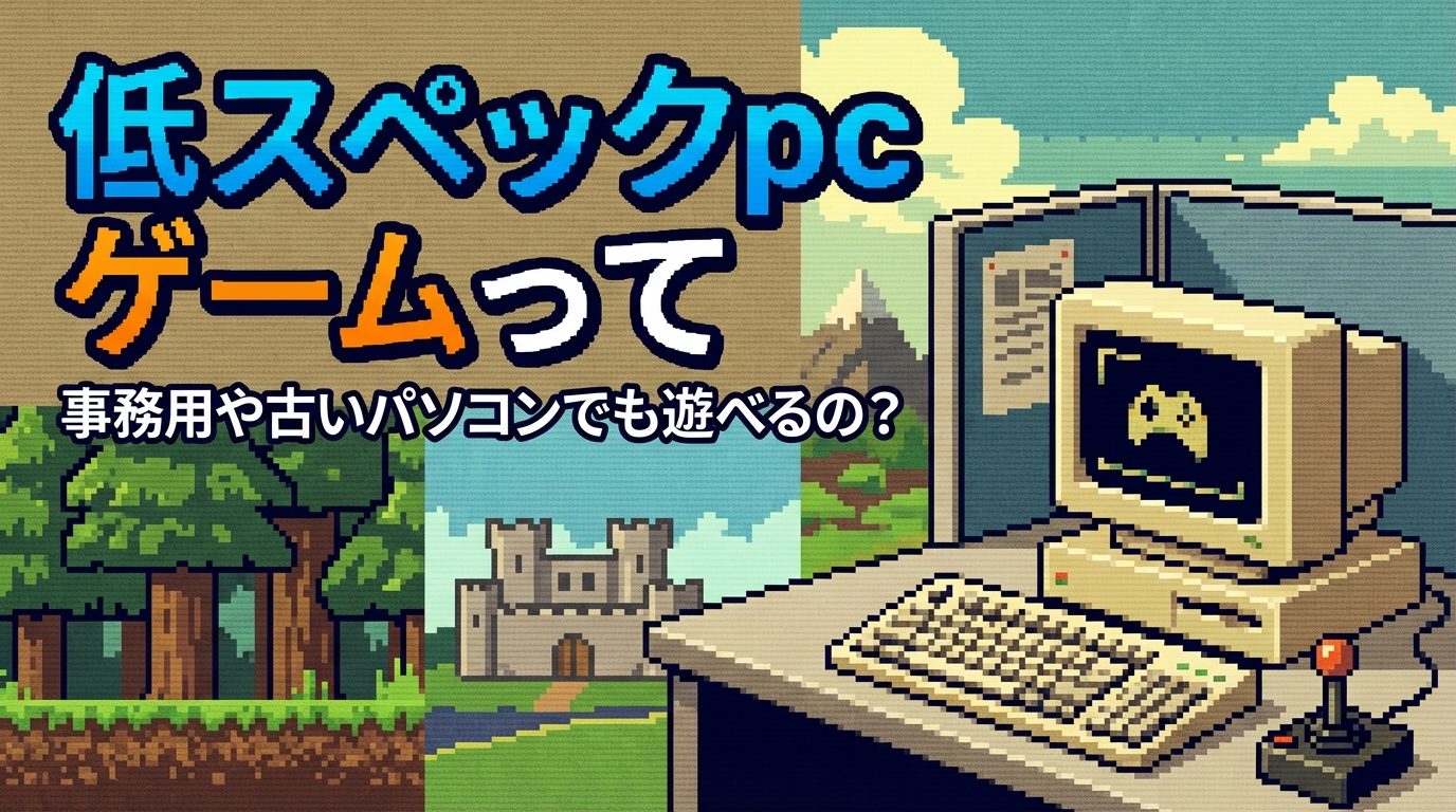 低スペックpc ゲームって事務用や古いパソコンでも遊べるの？