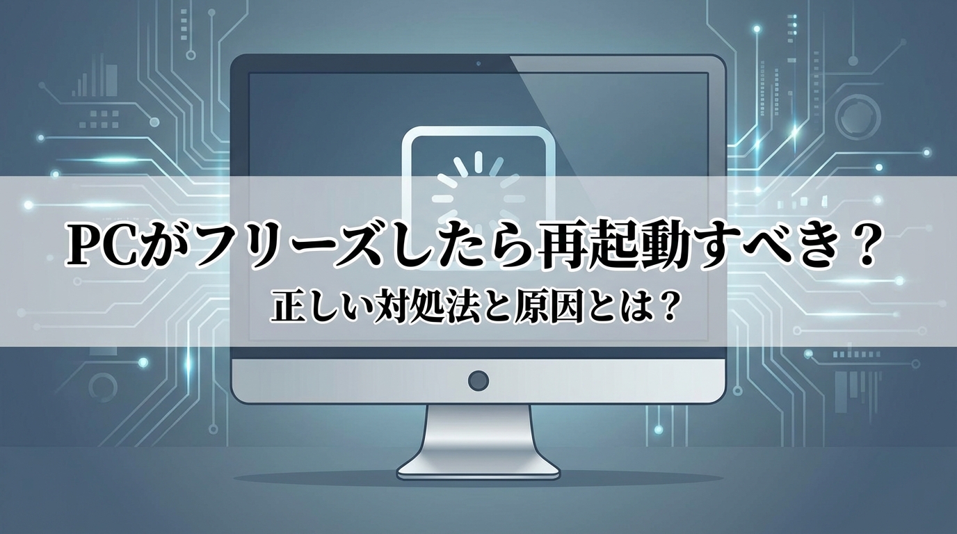 pcがフリーズしたら再起動すべき？正しい対処法と原因とは？