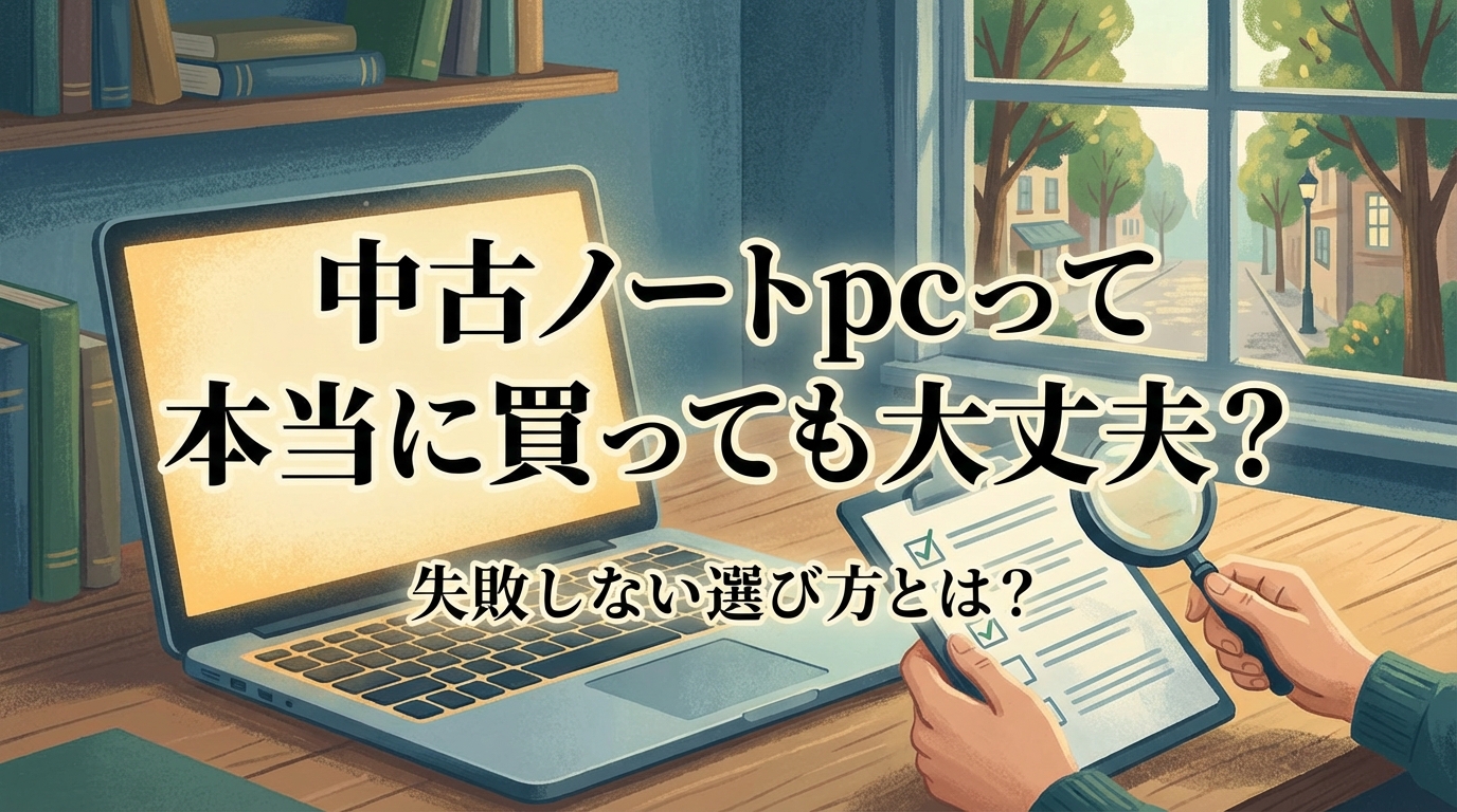 中古ノートpcって本当に買っても大丈夫？失敗しない選び方とは？