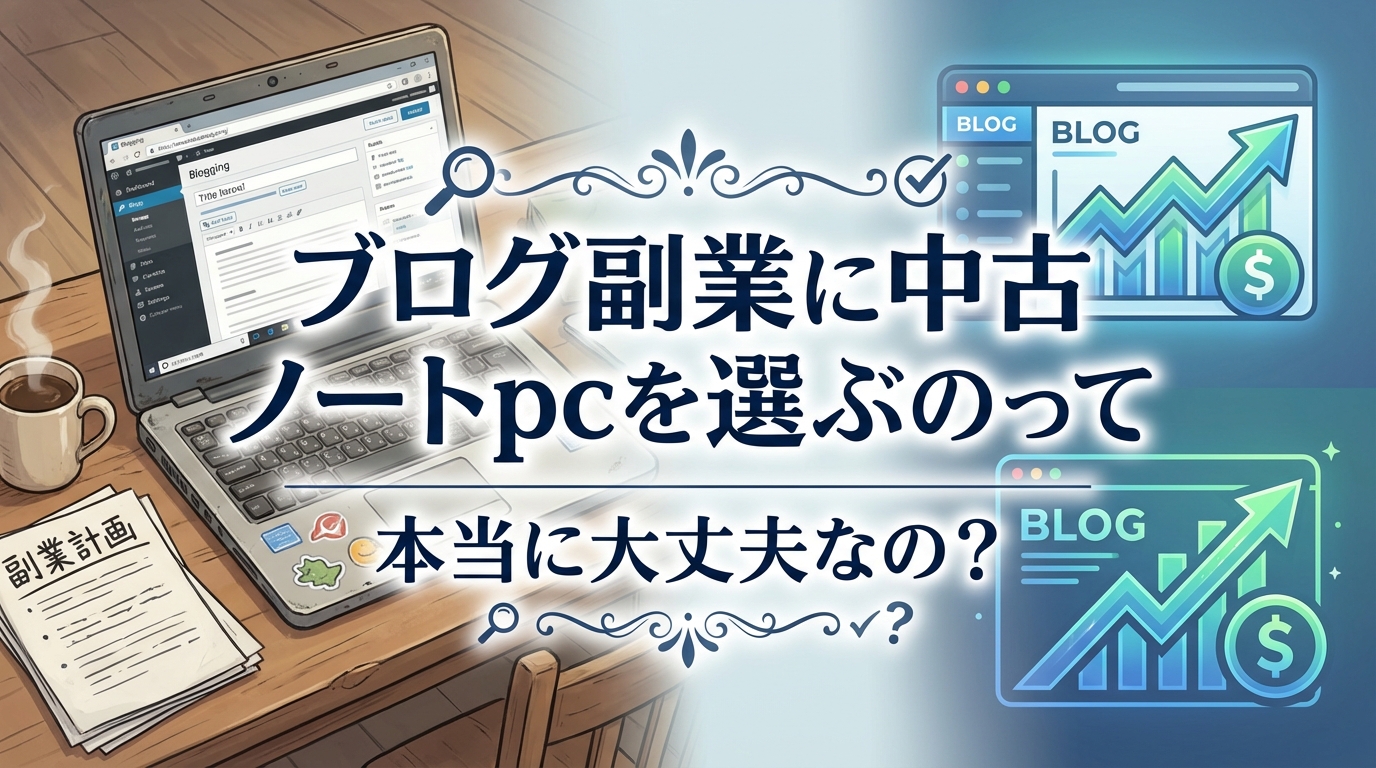 ブログ副業に中古 ノートpcを選ぶのって本当に大丈夫なの?
