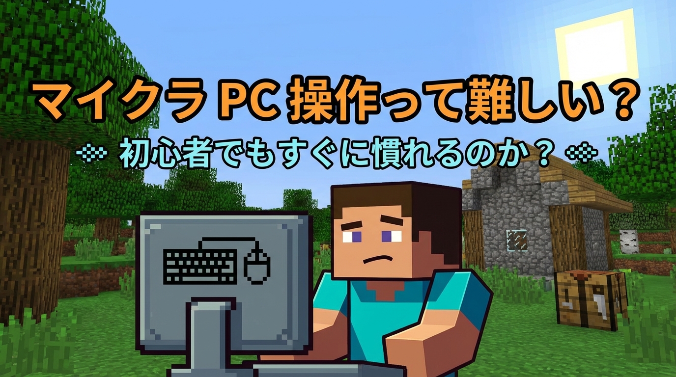 マイクラ pc 操作って難しい？初心者でもすぐに慣れるのか？