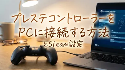 プレステコントローラーをPCに接続する方法とSteam設定