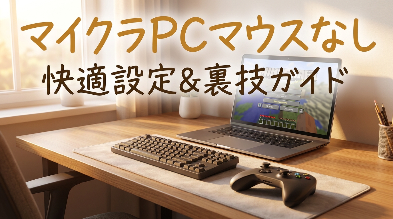マイクラのPC操作をマウスなしで快適にする設定と裏技