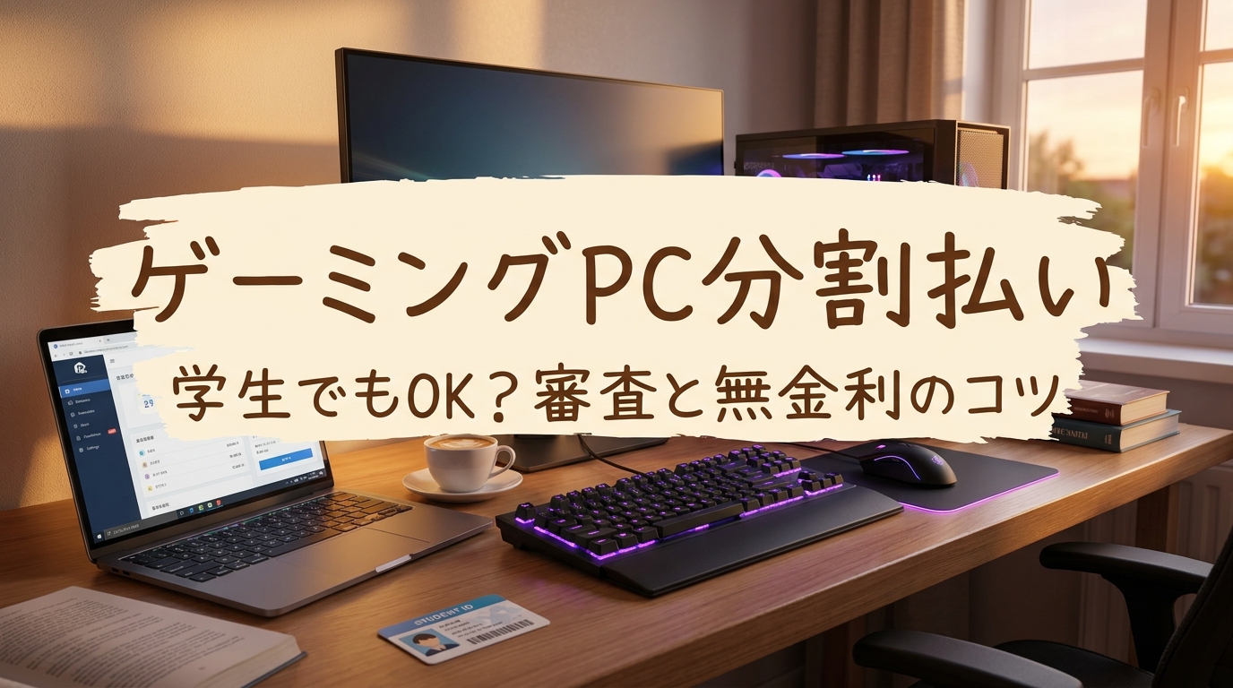 ゲーミングpc分割払いは学生でもOK？審査と無金利のコツ