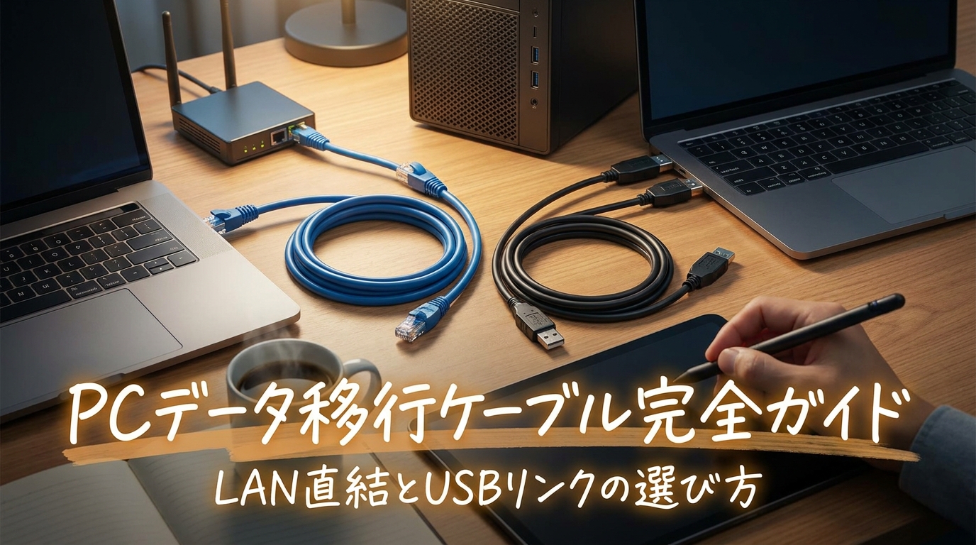 PCデータ移行ケーブル完全ガイド：LAN直結とUSBリンクの選び方