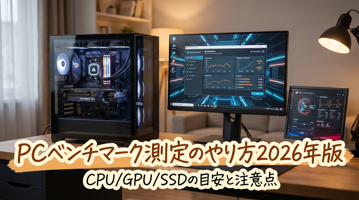 pc ベンチマーク測定のやり方2026年版｜CPU/GPU/SSDの目安と注意点