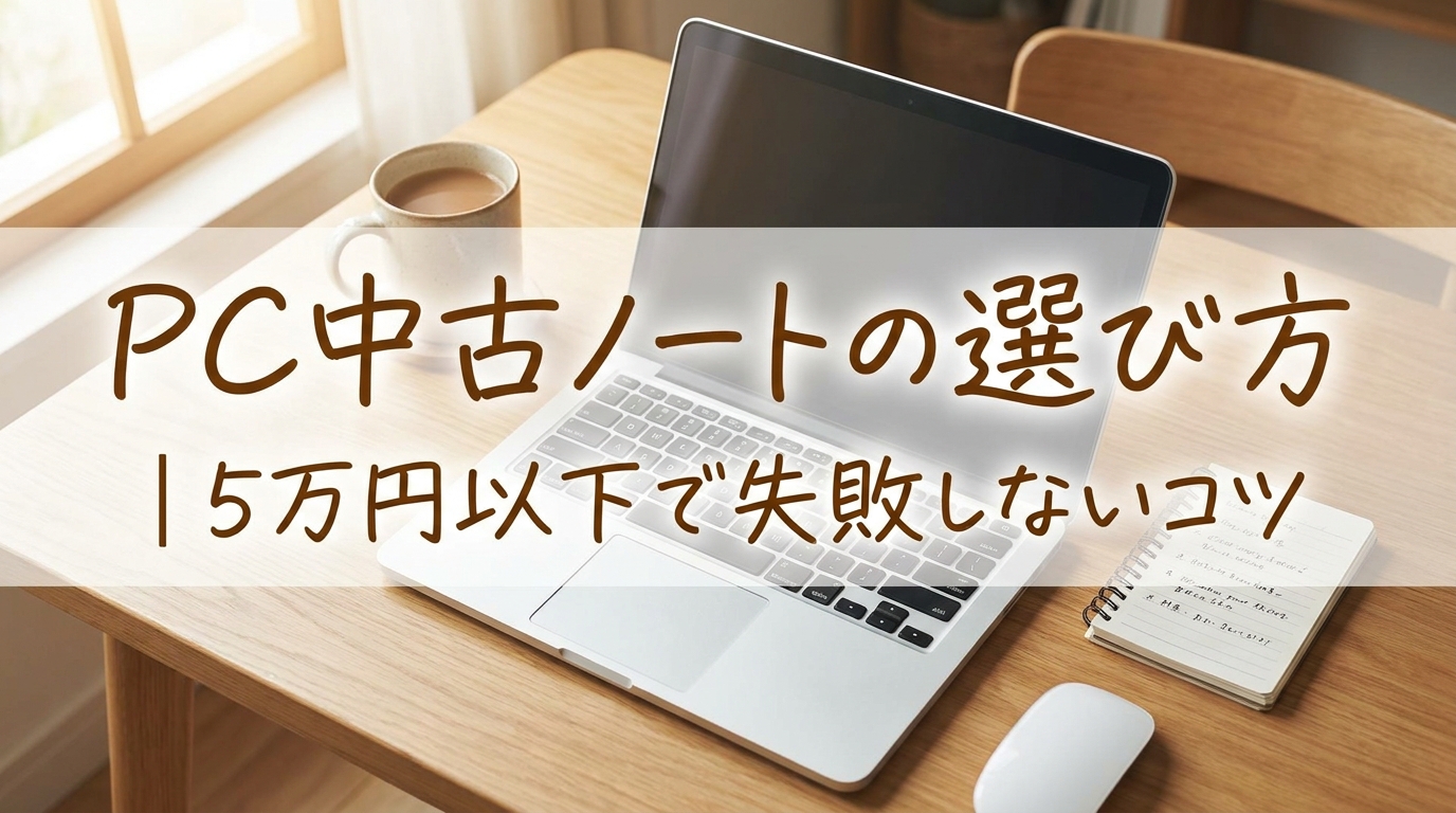 pc中古ノートの選び方｜5万円以下で失敗しないコツ
