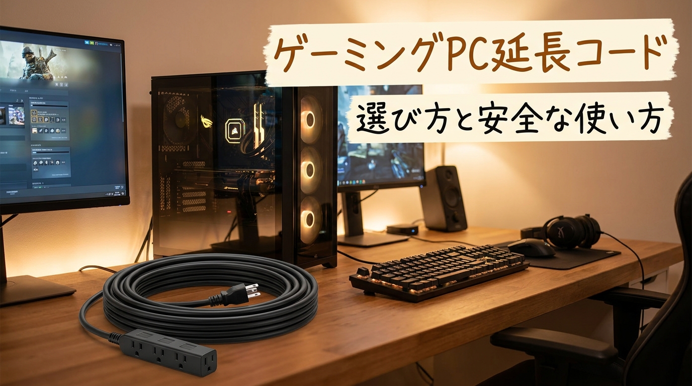 ゲーミングpc延長コードの選び方と安全な使い方