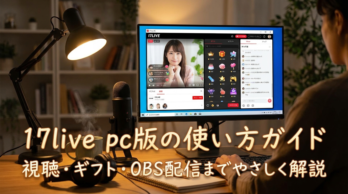 17live pc版の使い方ガイド：視聴・ギフト・OBS配信までやさしく解説