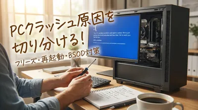 pcクラッシュ原因を切り分ける！フリーズ・再起動・BSOD対策