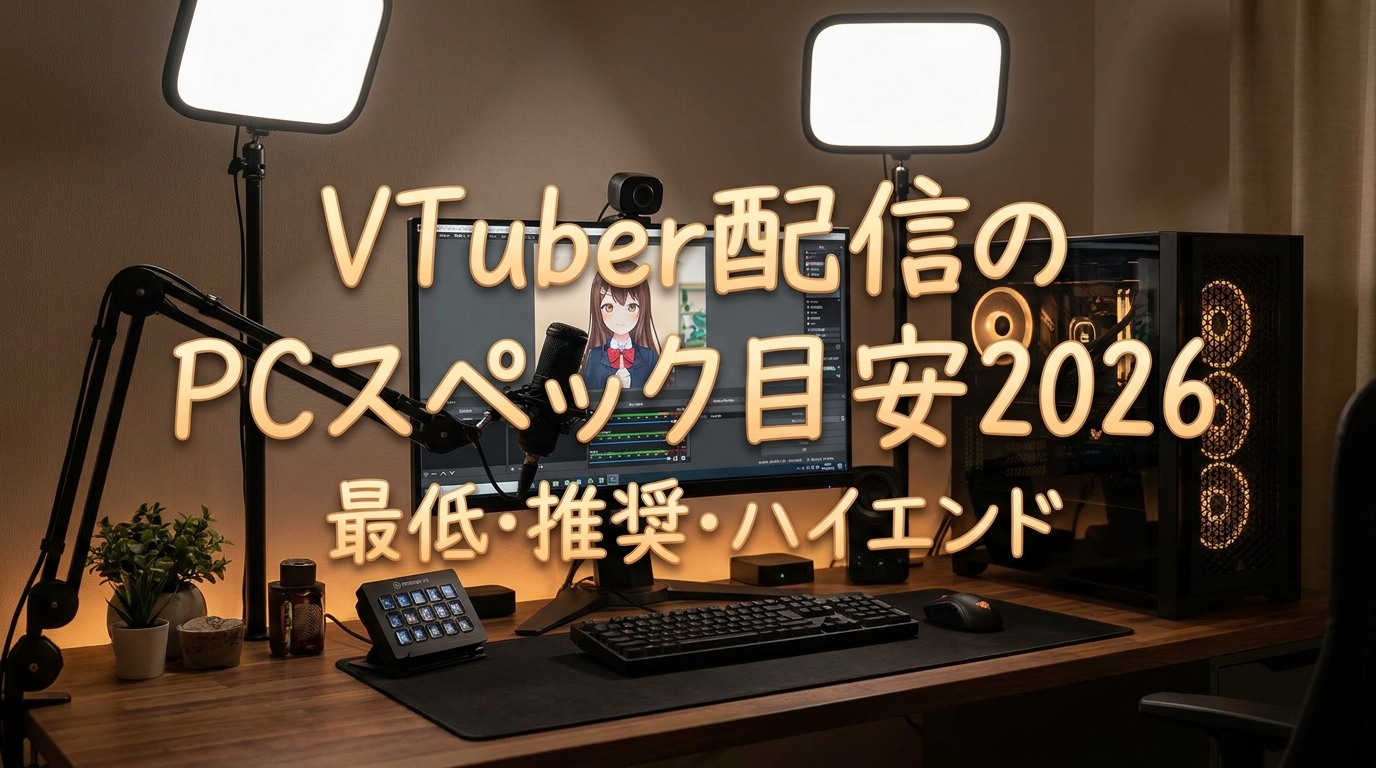 VTuber配信のPCスペック目安2026｜最低・推奨・ハイエンド