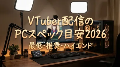 VTuber配信のPCスペック目安2026｜最低・推奨・ハイエンド
