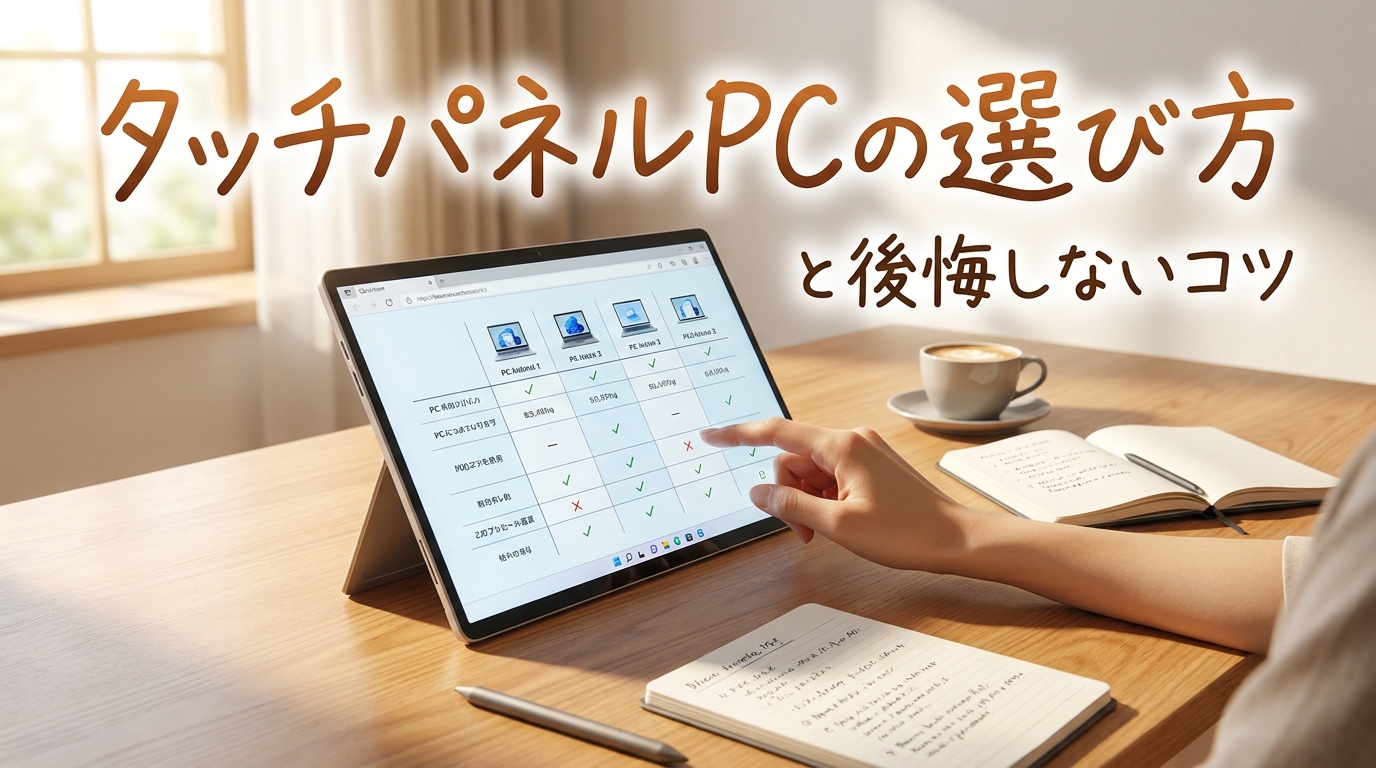 タッチパネルPCの選び方と後悔しないコツ