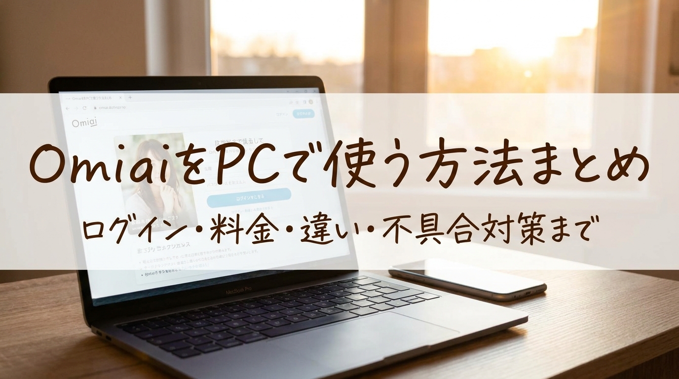 OmiaiをPCで使う方法まとめ｜ログイン・料金・違い・不具合対策まで