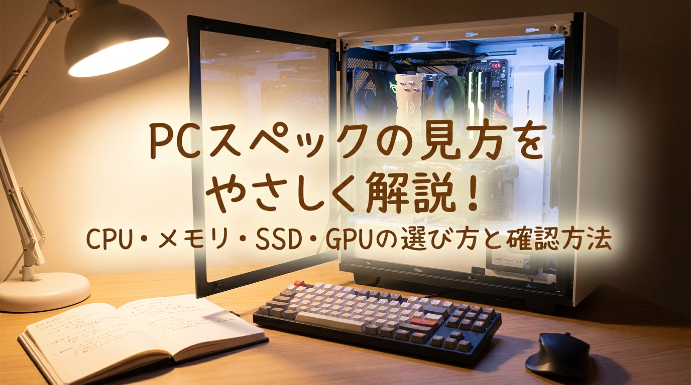 pcスペックの見方をやさしく解説！CPU・メモリ・SSD・GPUの選び方と確認方法