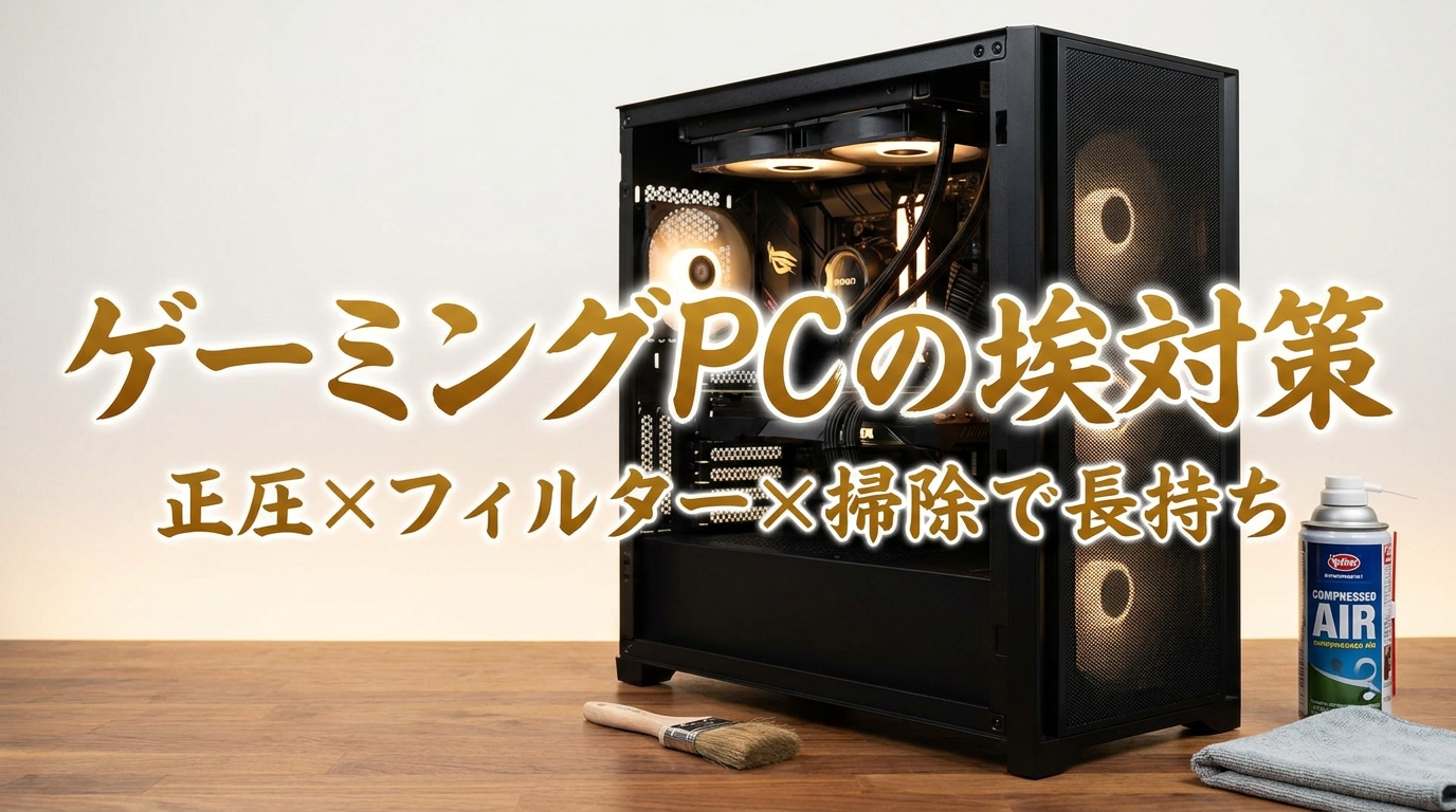ゲーミングPCの埃対策|正圧×フィルター×掃除で長持ち