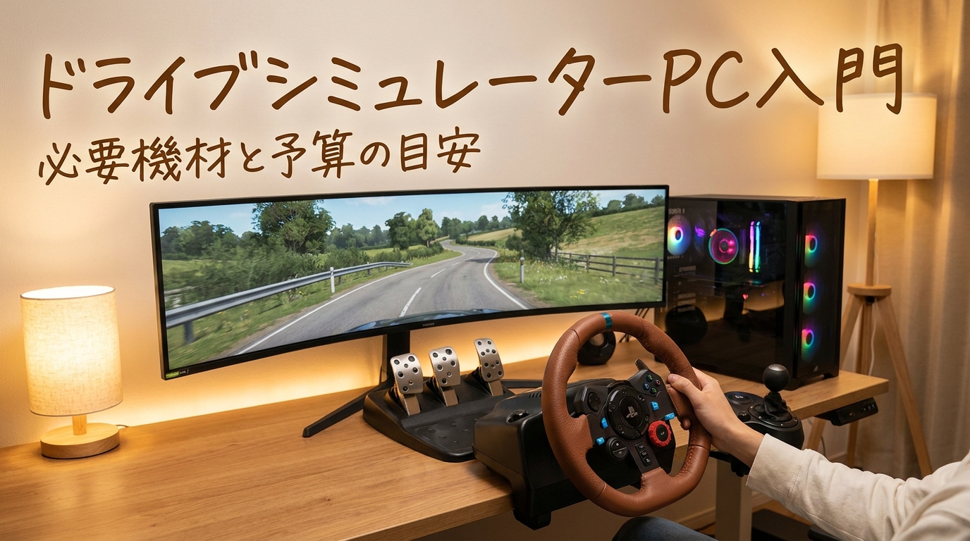 ドライブシミュレーターPC入門:必要機材と予算の目安