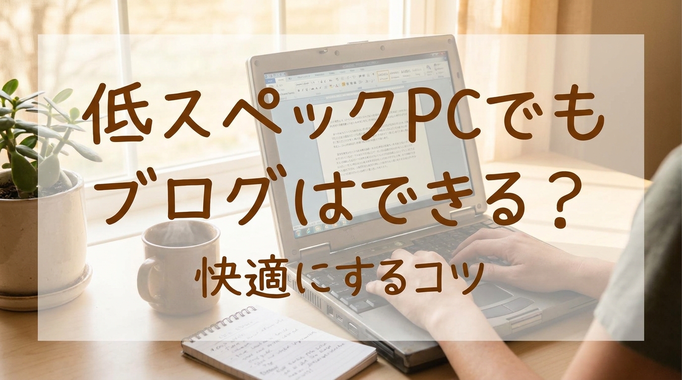 低スペックPCでもブログはできる?快適にするコツ