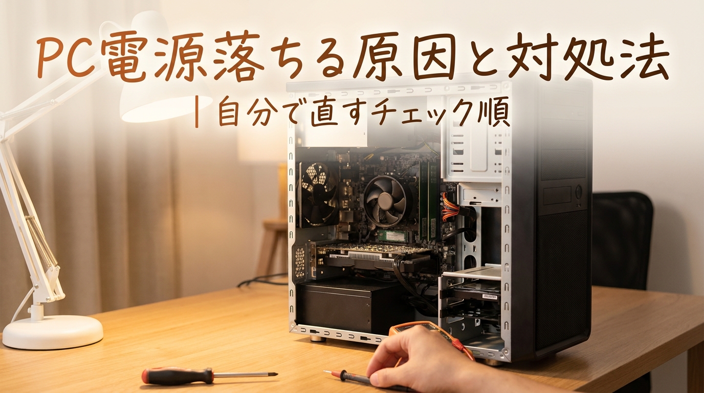 pc電源落ちる原因と対処法|自分で直すチェック順
