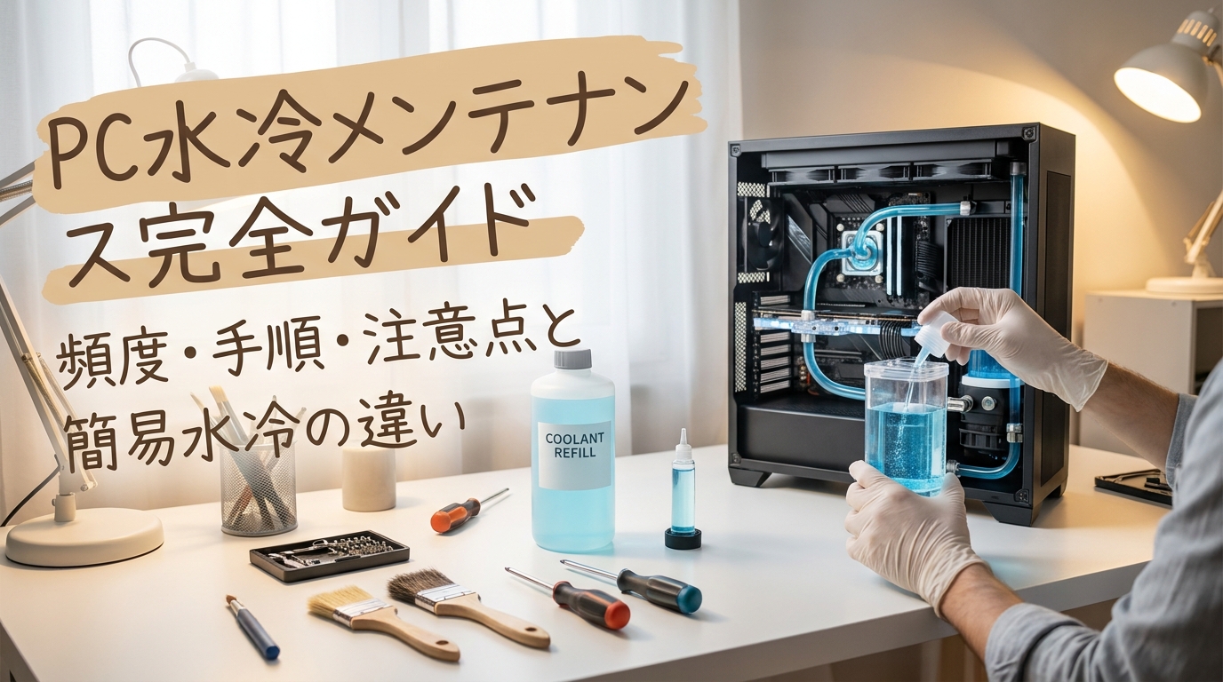 pc水冷メンテナンス完全ガイド|頻度・手順・注意点と簡易水冷の違い