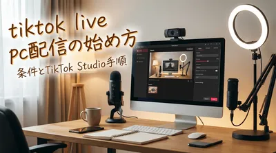 tiktok live pc配信の始め方｜条件とTikTok Studio手順