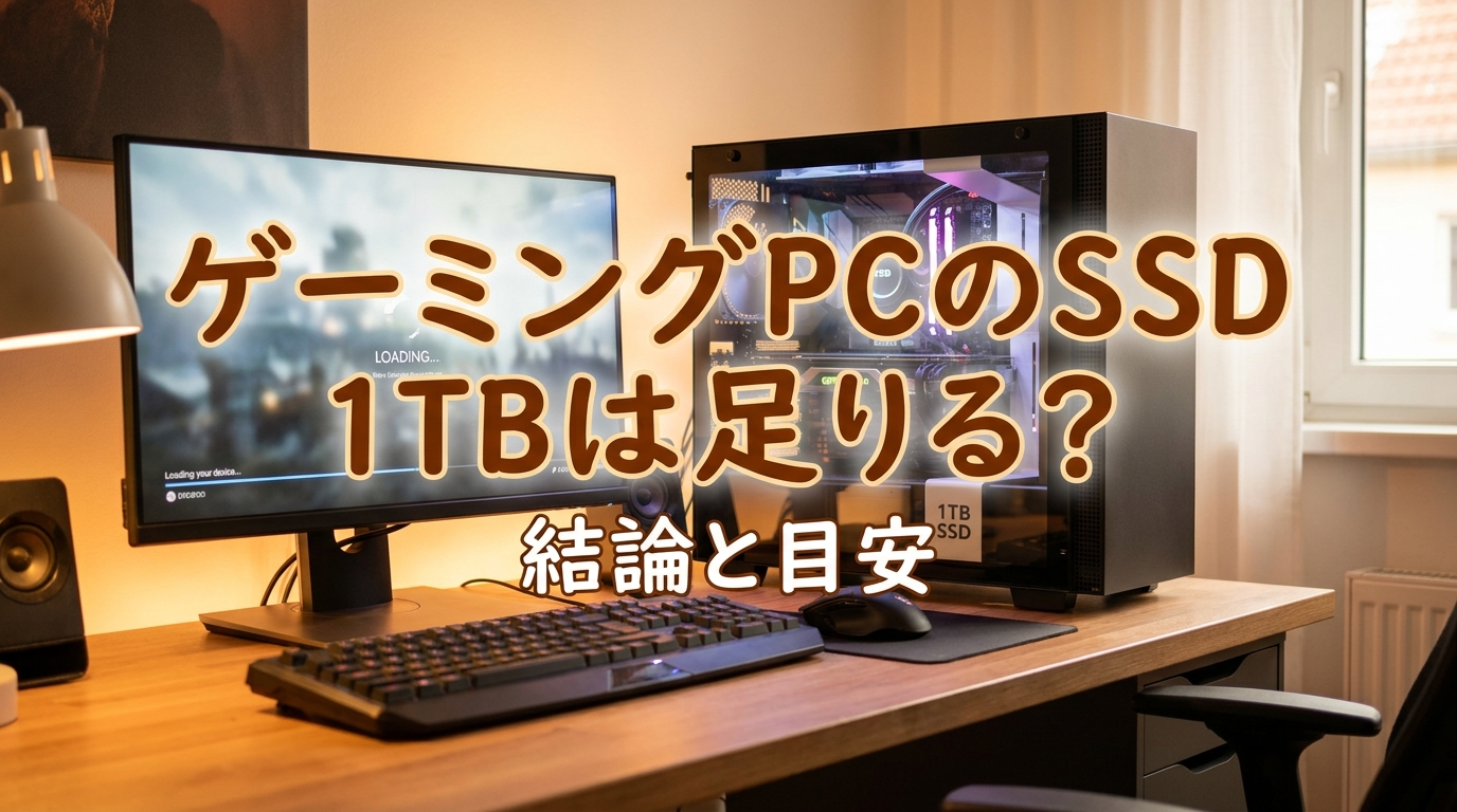 ゲーミングpcのssd1tbは足りる?結論と目安