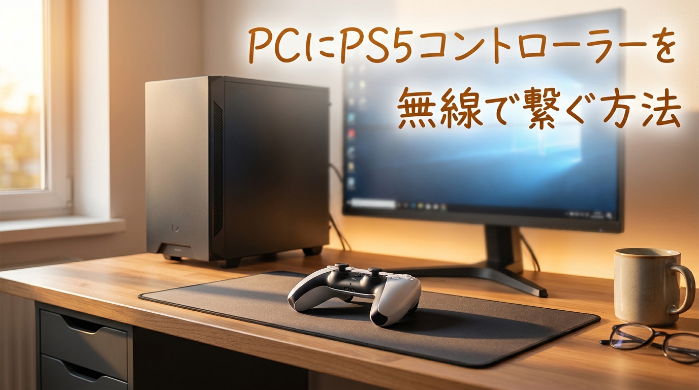pc ps5コントローラー無線で繋ぐ方法