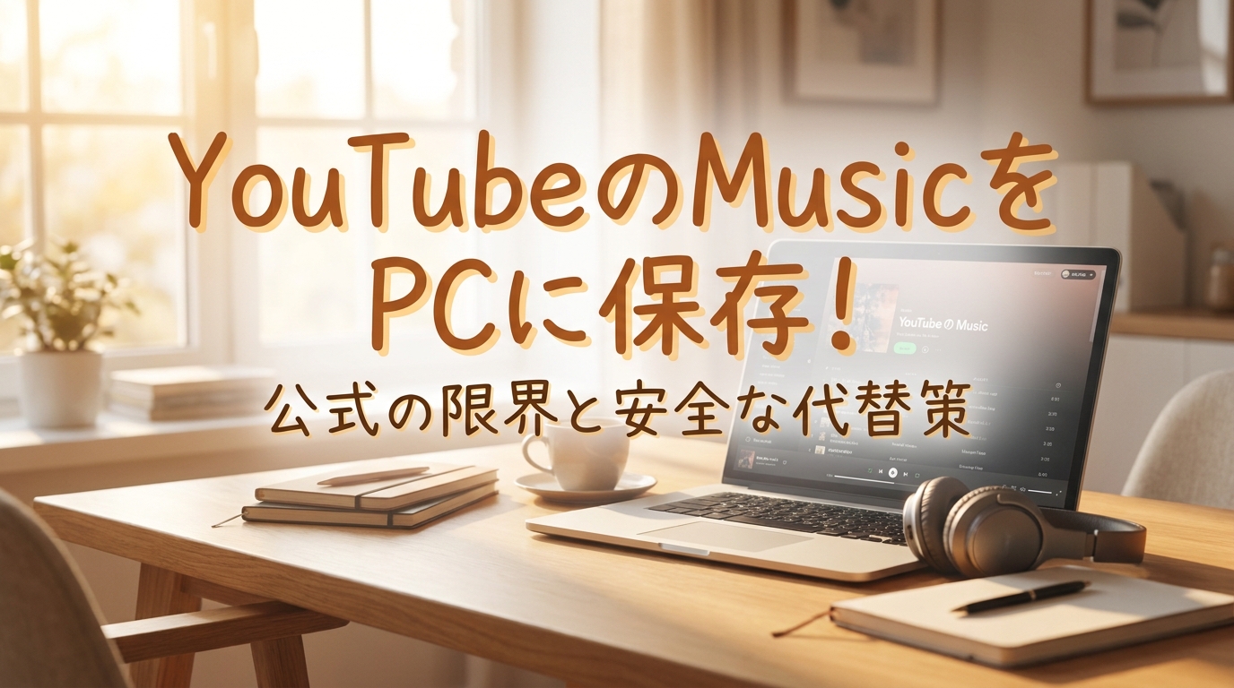 YouTubeのMusicをPCに保存！公式の限界と安全な代替策