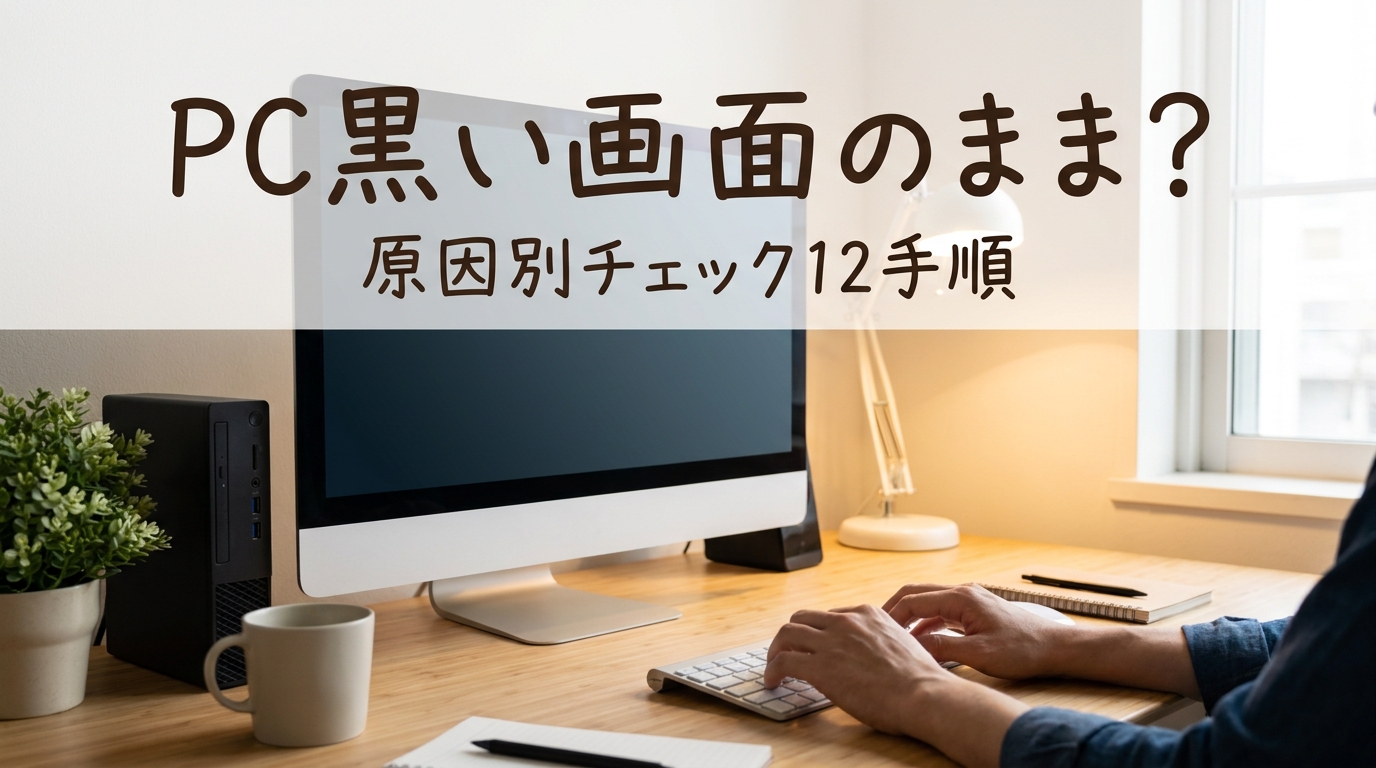 pc黒い画面のまま？原因別チェック12手順