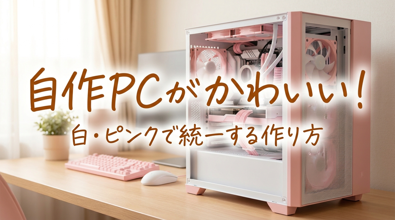 自作PCがかわいい！白・ピンクで統一する作り方