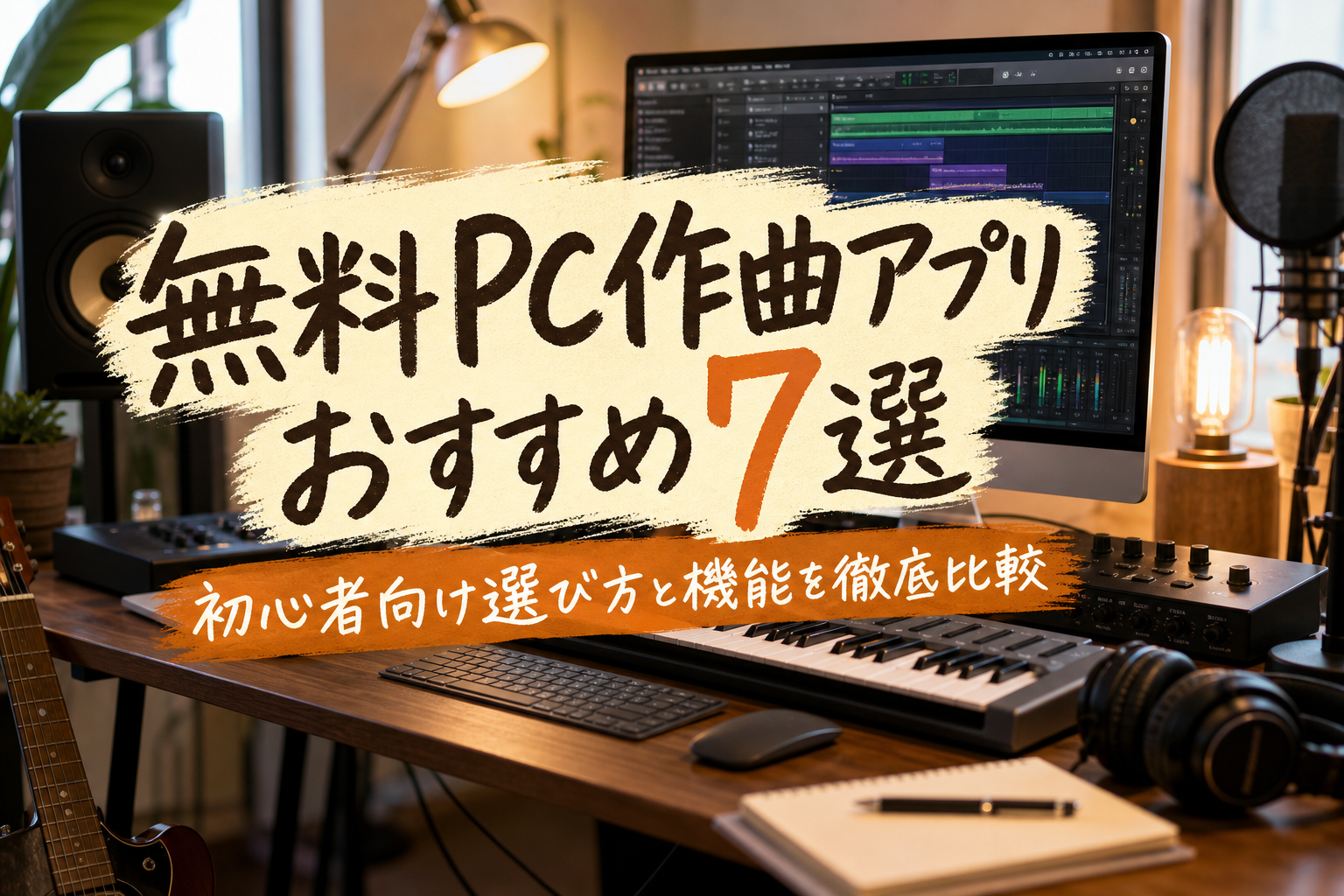 無料PC作曲アプリおすすめ7選｜初心者向け選び方と機能を徹底比較